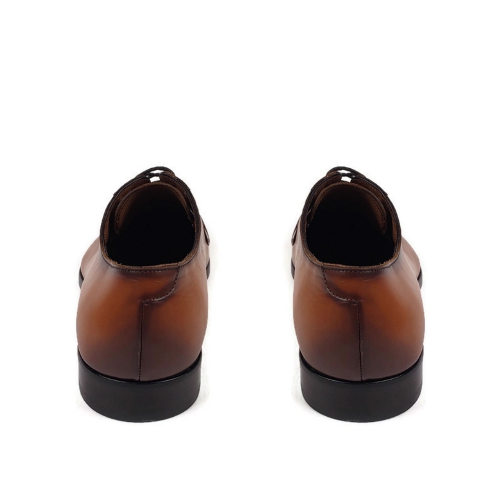 Antonio Maurizi Burnished Plain Toe Derby Shoe 9 - Picture 7 of 12
